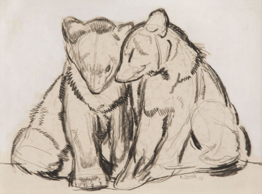 Vente par "Ader SVV" du 09/12/2022 - Deux jeunes ours, 1927. (lot n°80)